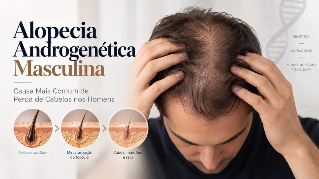 Alopecia Androgenética Masculina – Causa Mais Comum de Perda de Cabelos nos Homens